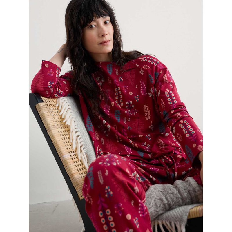 Seasalt Cornwall Setting Sun Pyjamas Botanical Woodland Jam image number 2